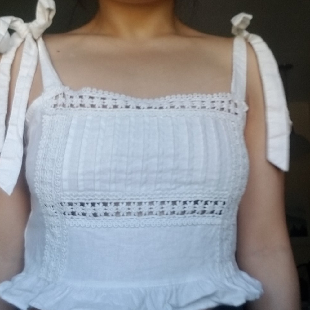 White crop top